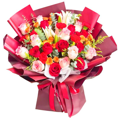 武汉22朵玫瑰百合，追求真爱幸福
